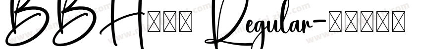 BBH包边号 Regular字体转换